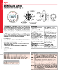 Thumbnail of document Brochure - RPME Room Pressure Monitor